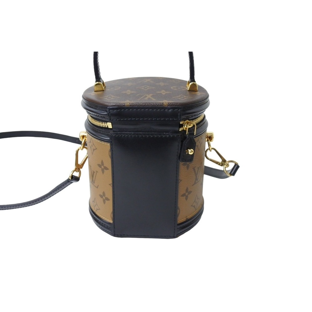 LOUIS VUITTON Cannes Shoulder Bag Monogram Reverse Brown Black - Picture 3 of 9